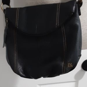 Black Leather "The Sak" Purse/ Shoulder or Crossbody